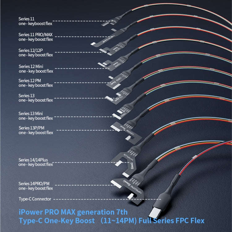 QianLi Generation 7th iPower Pro Max DC Power Control Test Cable for iPhone 6-14 Series