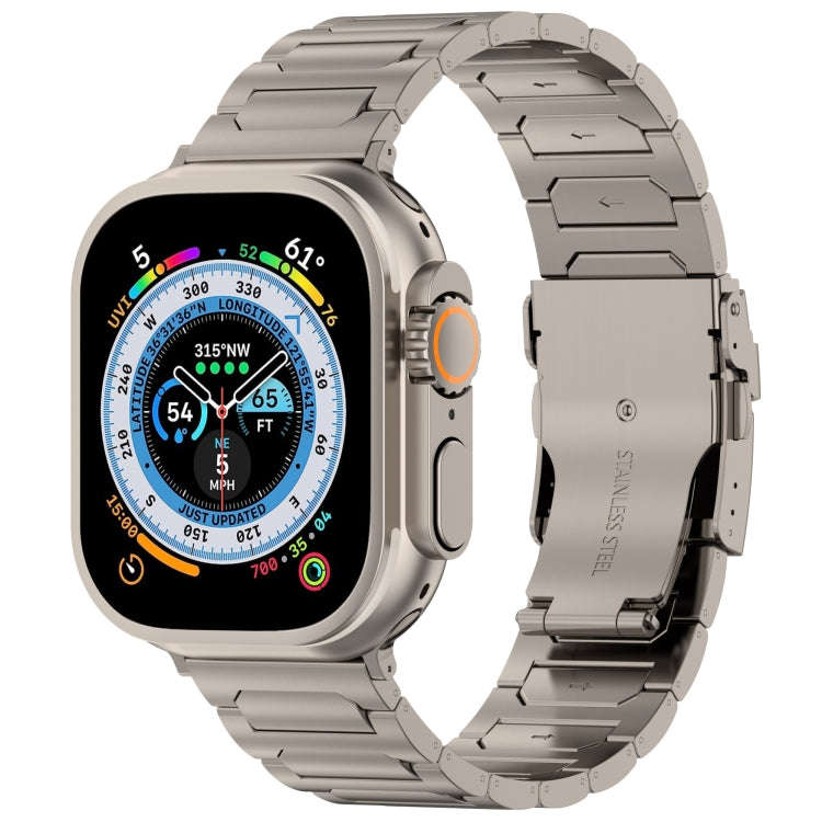 For Apple Watch Ultra 2 49mm I-Shaped Titanium Metal Watch Band(Titanium)