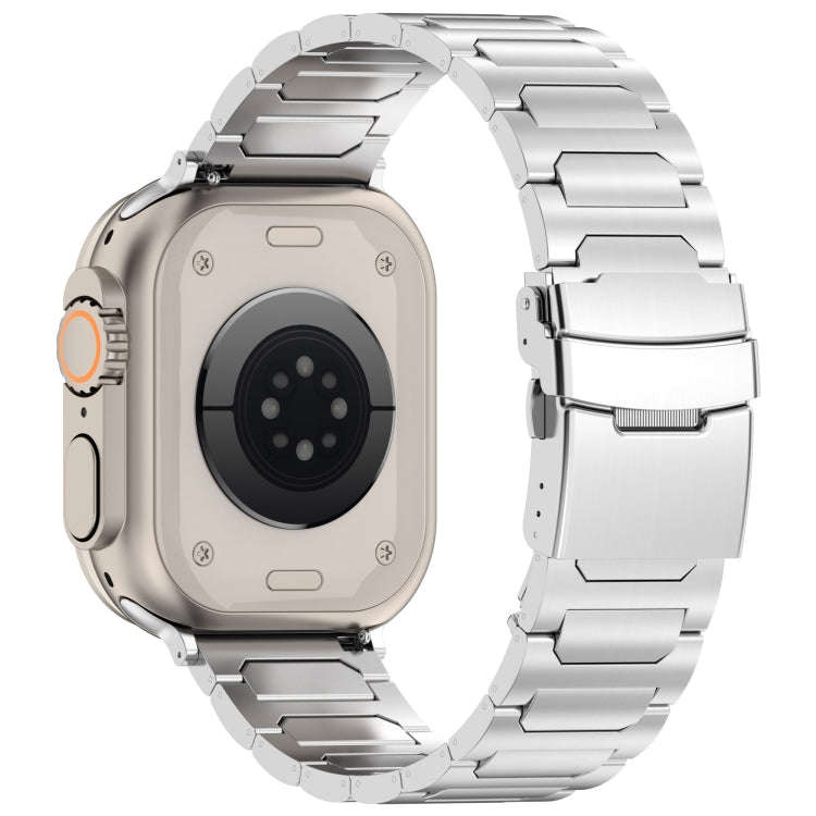 For Apple Watch Ultra 2 49mm I-Shaped Titanium Metal Watch Band(Silver)
