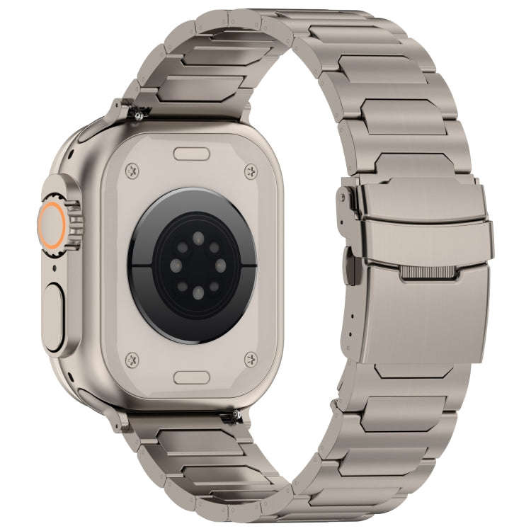 For Apple Watch Ultra 49mm I-Shaped Titanium Metal Watch Band(Titanium)