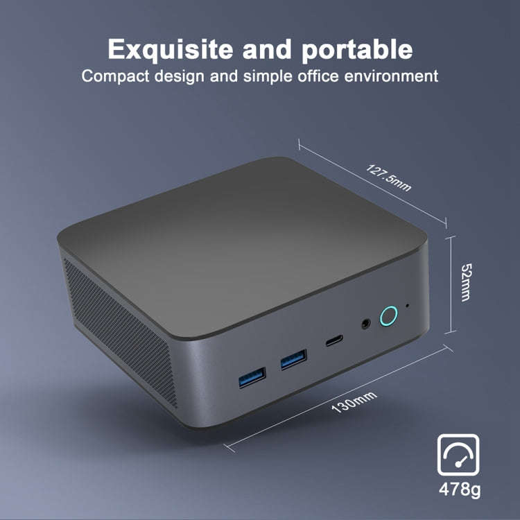 GXMO H90 Windows 11 Intel Core i7 11390H Processor Mini Computer, Specification:Without RAM & SSD