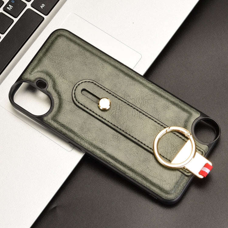 For Nothing CMF Phone 1 Wristband Leather Back Phone Case(Green)