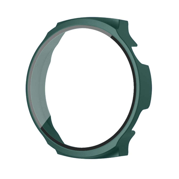 For Aigo Smart Watch V8 PC + Tempered Film Integrated Watch Protective Case(Dark Green)