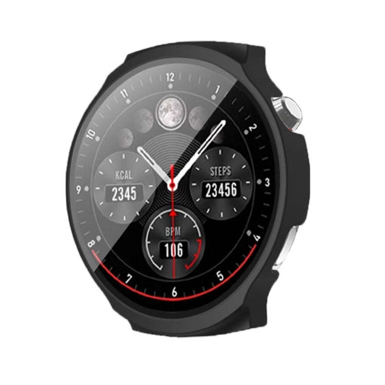 For Aigo Smart Watch V8 PC + Tempered Film Integrated Watch Protective Case(Black)