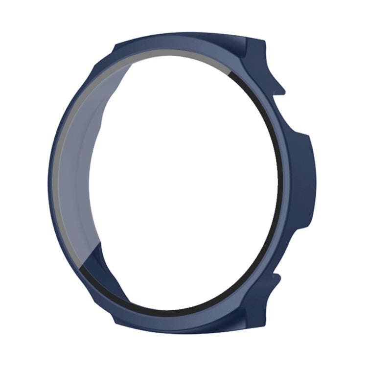 For Aigo Smart Watch V8 PC + Tempered Film Integrated Watch Protective Case(Midnight Blue)