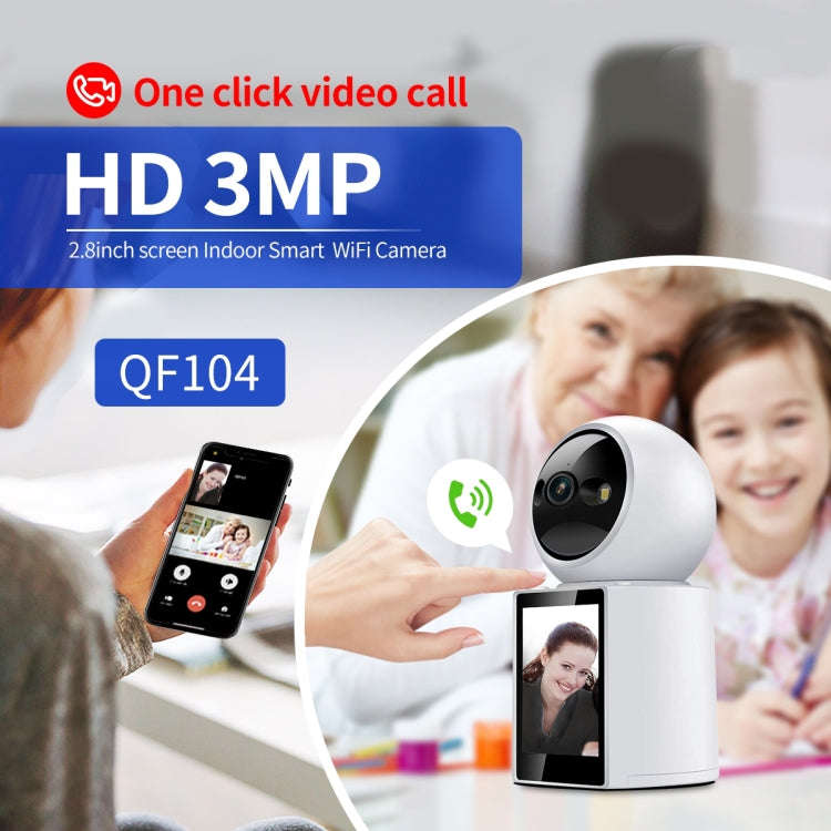 ESCAM QF104 One Click Video Call 3MP Indoor Humanoid Detection Audible Alarm Color Night Version ...