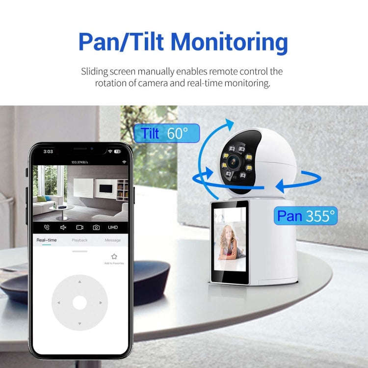 ESCAM QF104 One Click Video Call 3MP Indoor Humanoid Detection Audible Alarm Color Night Version ...