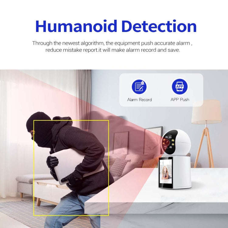 ESCAM QF104 One Click Video Call 3MP Indoor Humanoid Detection Audible Alarm Color Night Version ...