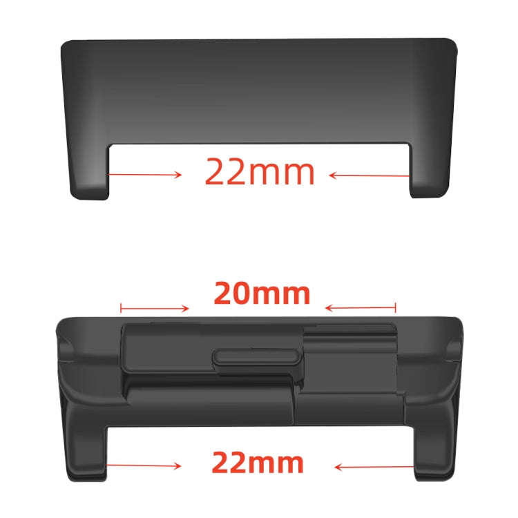 For Huawei Watch D 20mm 1 Pair Metal Watch Band Connector(Black)