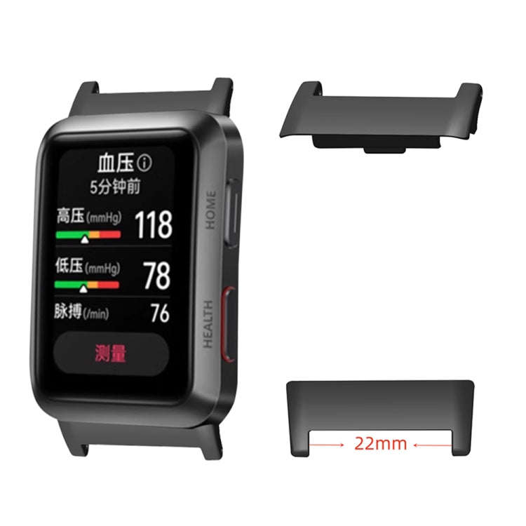 For Huawei Watch D 20mm 1 Pair Metal Watch Band Connector(Black)