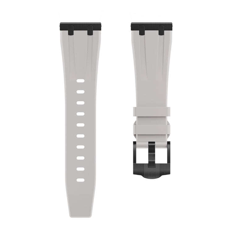 22mm Flat Head Silicone Watch Band(Black Starlight)