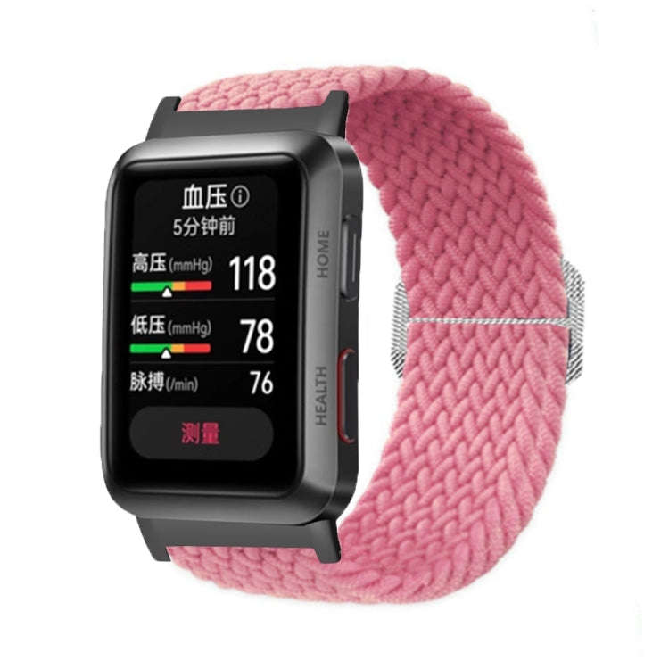 For Huawei Watch D Adjustable Woven Nylon Watch Band(Pink)