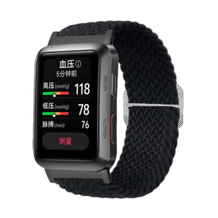 For Huawei Watch D Adjustable Woven Nylon Watch Band(Black)