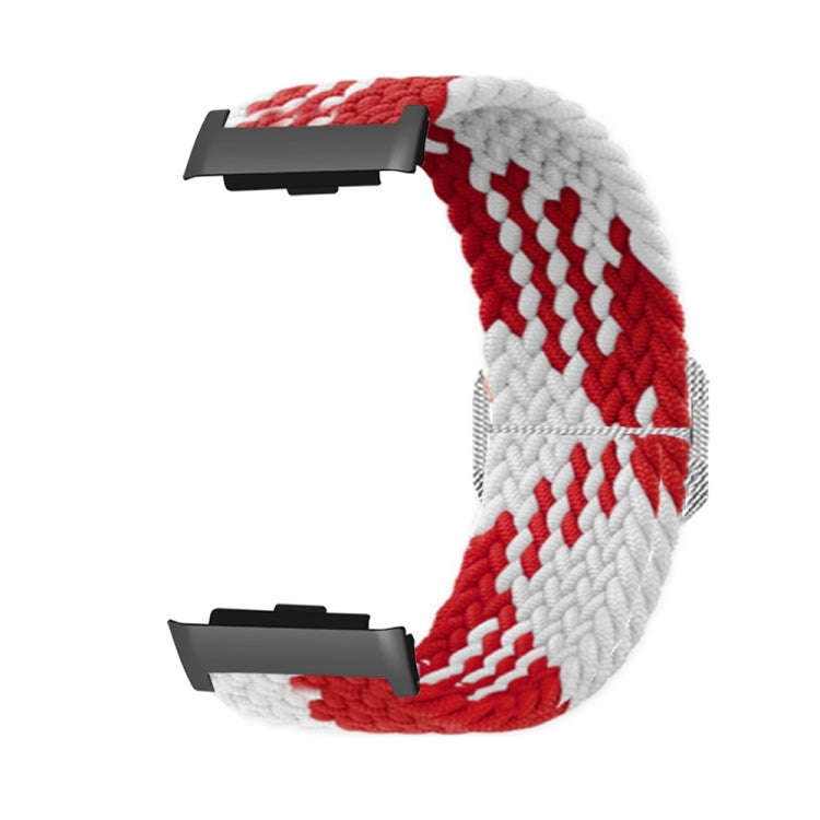 For Huawei Watch D Adjustable Woven Nylon Watch Band(Red White)