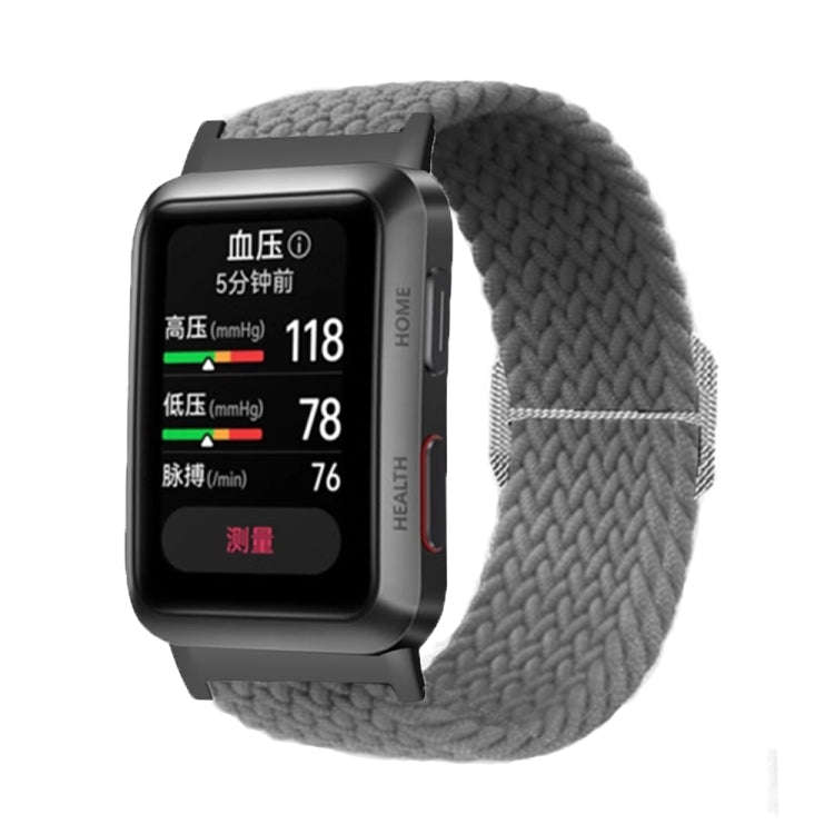 For Huawei Watch D Adjustable Woven Nylon Watch Band(Grey)