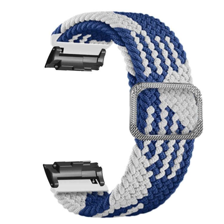 For Huawei Watch D Adjustable Woven Nylon Watch Band(Blue White)