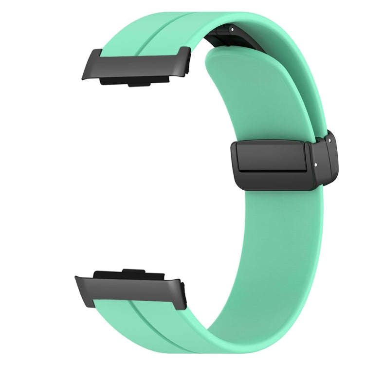 For Huawei Watch D Solid Color Folding Magnetic Buckle Silicone Watch Band(Mint Green)