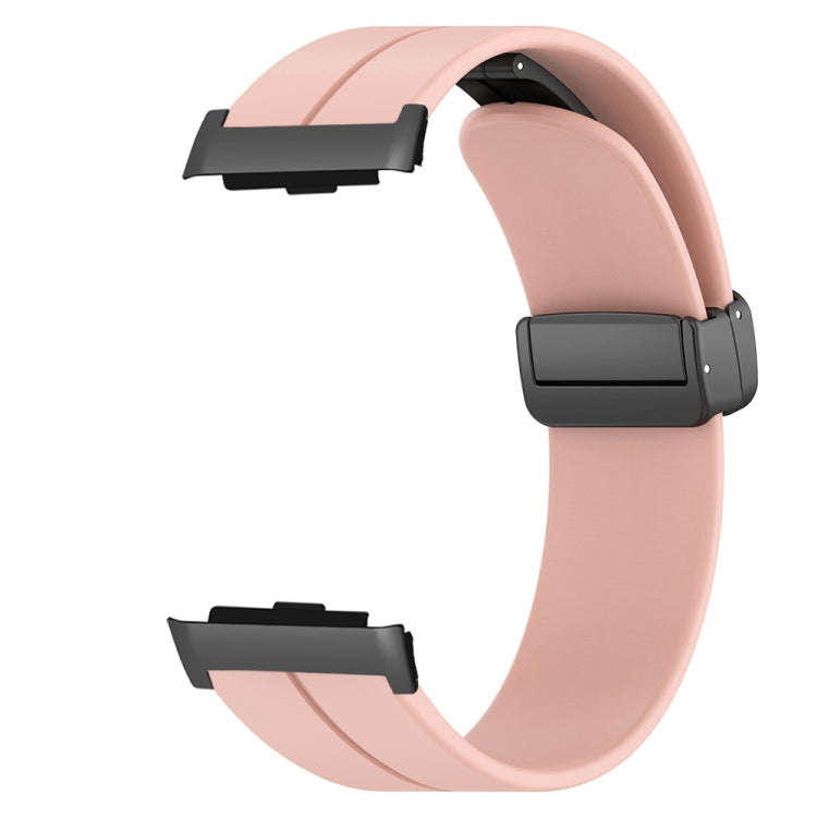 For Huawei Watch D Solid Color Folding Magnetic Buckle Silicone Watch Band(Pink)