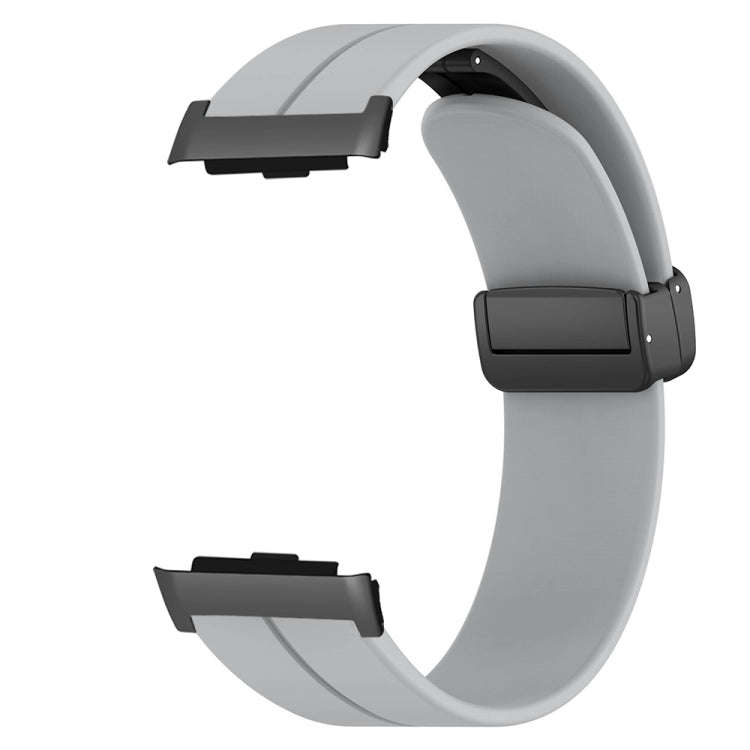 For Huawei Watch D Solid Color Folding Magnetic Buckle Silicone Watch Band(Light Grey)