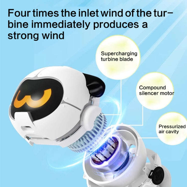 MF082 Portable Hanging Neck Pudding Electric Fan(Black)