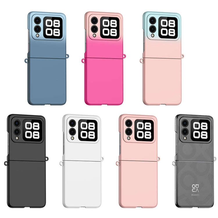 For Huawei Nova Flip Gradient Color Skin Feel PC Full Coverage Shockproof Phone Case(Pink)