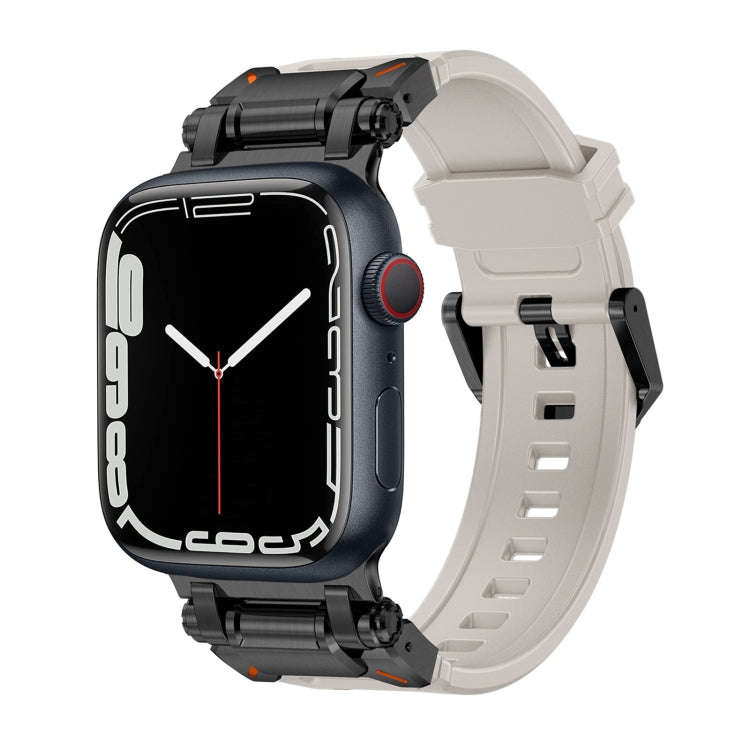 For Apple Watch SE 2023 44mm Explorer TPU Watch Band(Black Starlight)