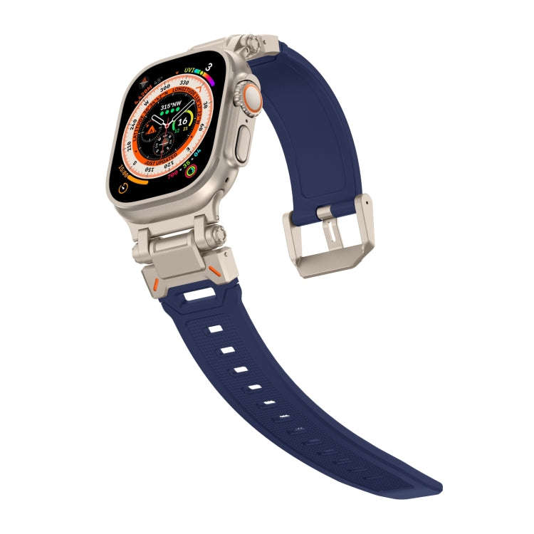 For Apple Watch SE 2023 44mm Explorer TPU Watch Band(Titanium Blue)