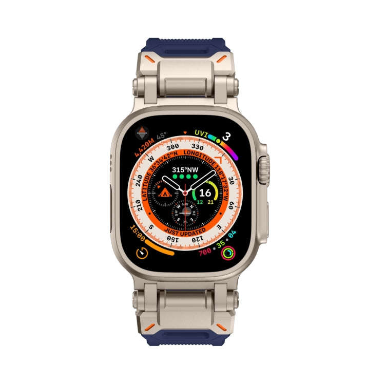 For Apple Watch SE 2023 44mm Explorer TPU Watch Band(Titanium Blue)