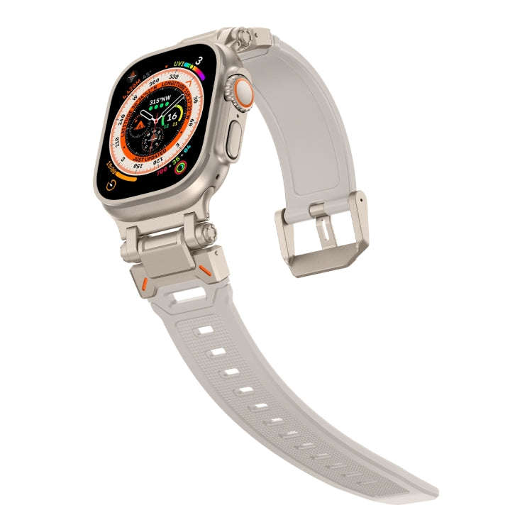 For Apple Watch SE 2023 44mm Explorer TPU Watch Band(Titanium Starlight)