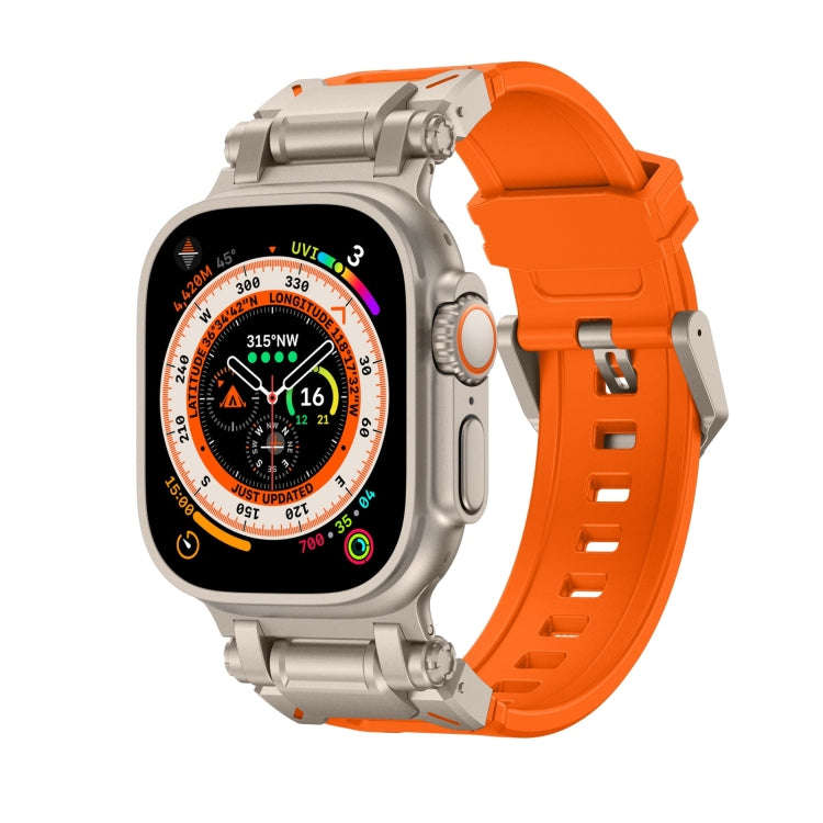 For Apple Watch Ultra 49mm Explorer TPU Watch Band(Titanium Orange)
