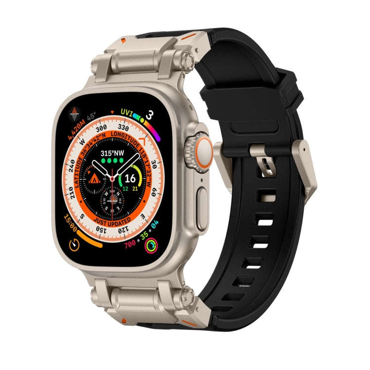 For Apple Watch Ultra 49mm Explorer TPU Watch Band(Titanium Black)
