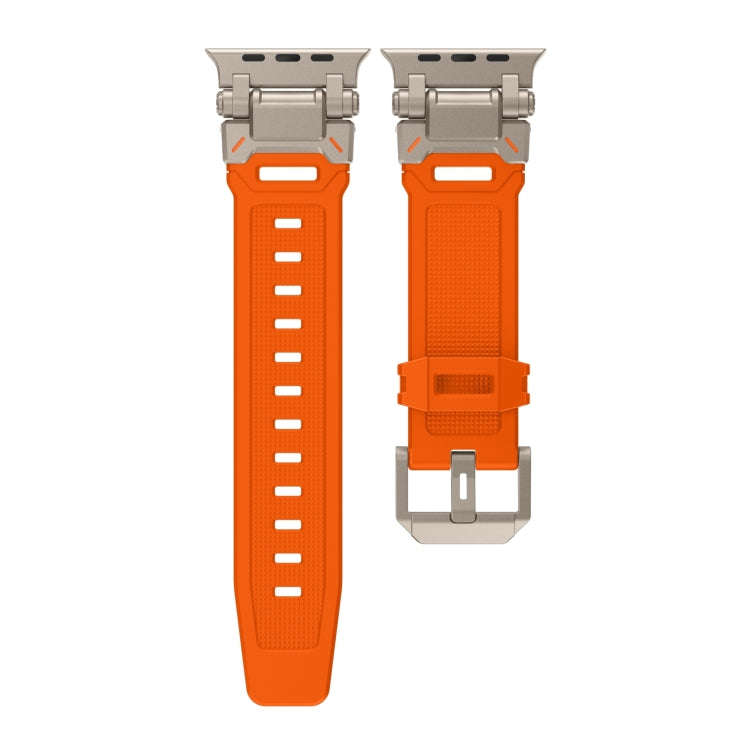 For Apple Watch SE 2022 44mm Explorer TPU Watch Band(Titanium Orange)