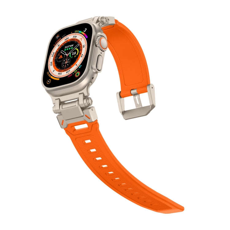 For Apple Watch SE 2022 44mm Explorer TPU Watch Band(Titanium Orange)