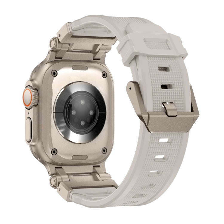 For Apple Watch SE 44mm Explorer TPU Watch Band(Titanium Starlight)