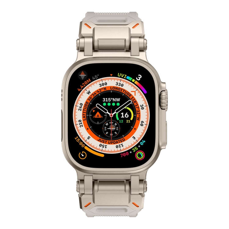 For Apple Watch SE 44mm Explorer TPU Watch Band(Titanium Starlight)
