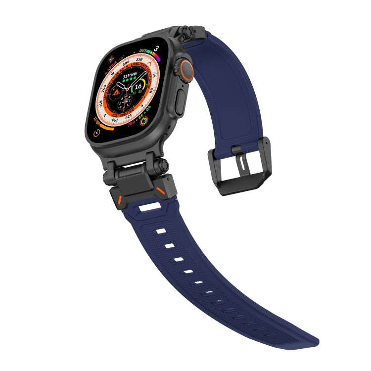 For Apple Watch Series 6 44mm Explorer TPU Watch Band(Black Blue)