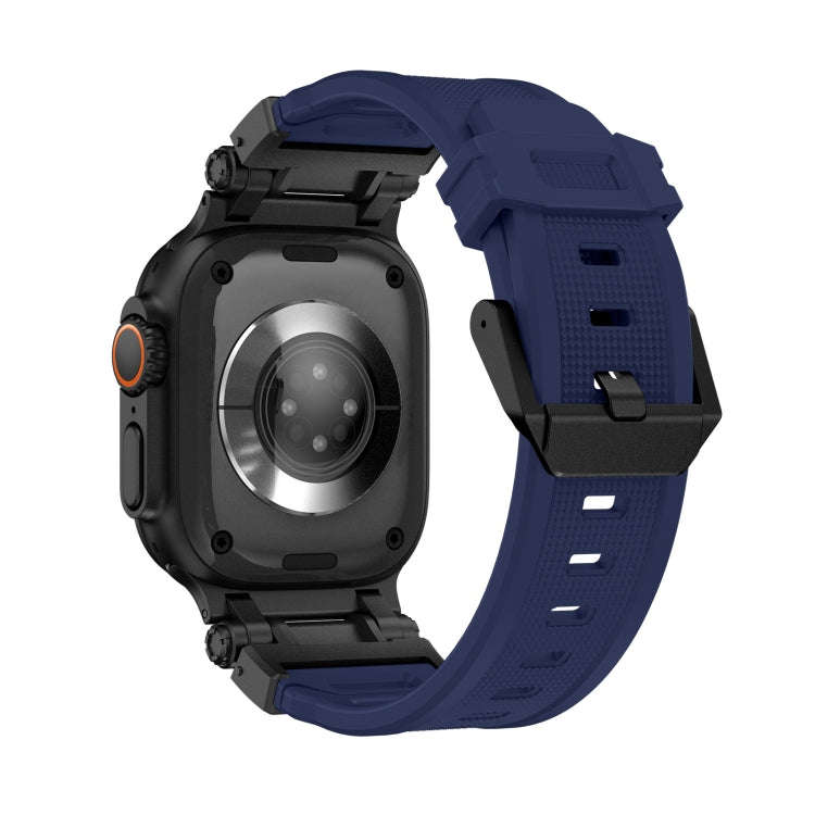 For Apple Watch Series 6 44mm Explorer TPU Watch Band(Black Blue)