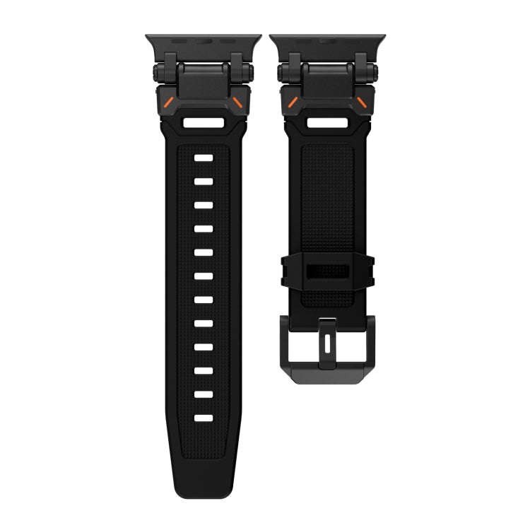 For Apple Watch Series 3 42mm Explorer TPU Watch Band(Black Black)