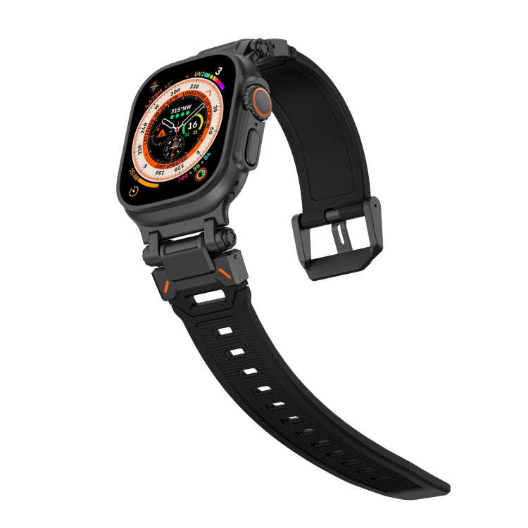 For Apple Watch Series 3 42mm Explorer TPU Watch Band(Black Black)