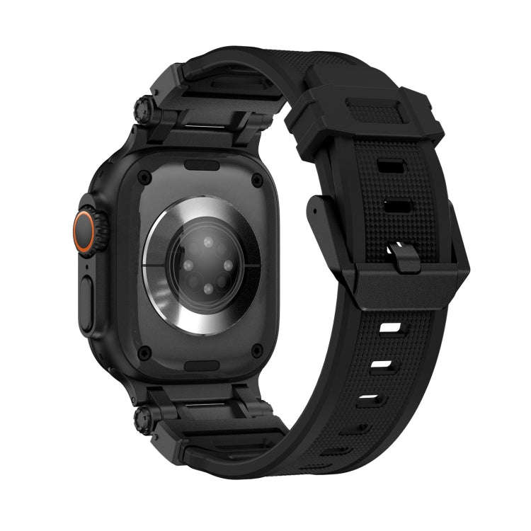 For Apple Watch Series 3 42mm Explorer TPU Watch Band(Black Black)