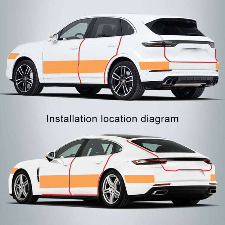Universal Car Carbon Fiber Door Anti-collision Strip Protection Guards Trims Stickers Tape, Size:...