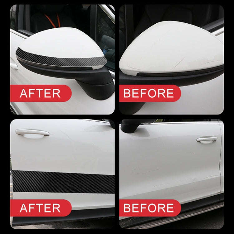 Universal Car Carbon Fiber Door Anti-collision Strip Protection Guards Trims Stickers Tape, Size:...