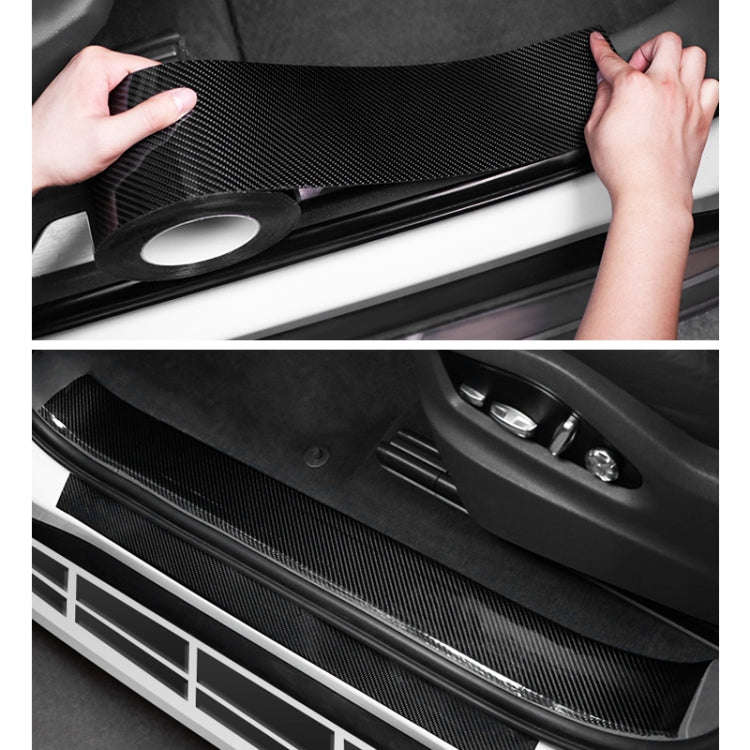 Universal Car Carbon Fiber Door Anti-collision Strip Protection Guards Trims Stickers Tape, Size:...