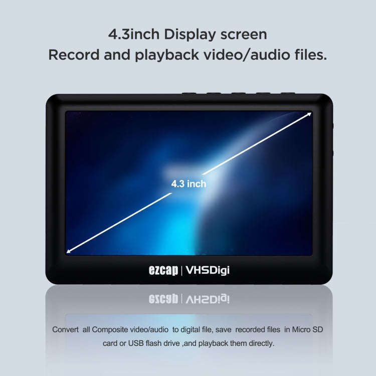 Ezcap 180 VHSDigi 4.3 inch Screen Video Capture Recording Box(Black)