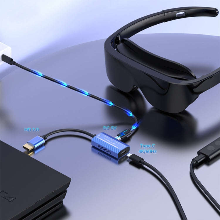 H161 4K 60HZ HDMI to Dual USB-C/Type-C Video Adapter Cable