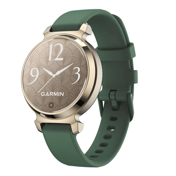 For Garmin Lily 2 Silicone Watch Band Wristband(Dark Green)