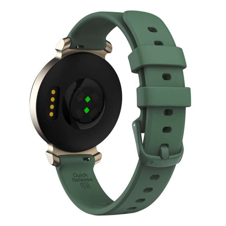 For Garmin Lily 2 Silicone Watch Band Wristband(Dark Green)