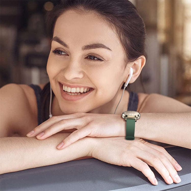 For Garmin Lily 2 Silicone Watch Band Wristband(Dark Green)