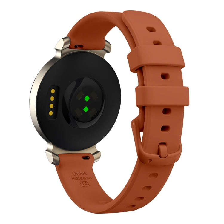 For Garmin Lily 2 Silicone Watch Band Wristband(Mocha Brown)