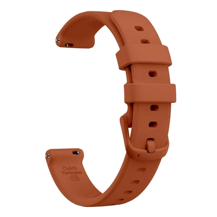 For Garmin Lily 2 Silicone Watch Band Wristband(Mocha Brown)